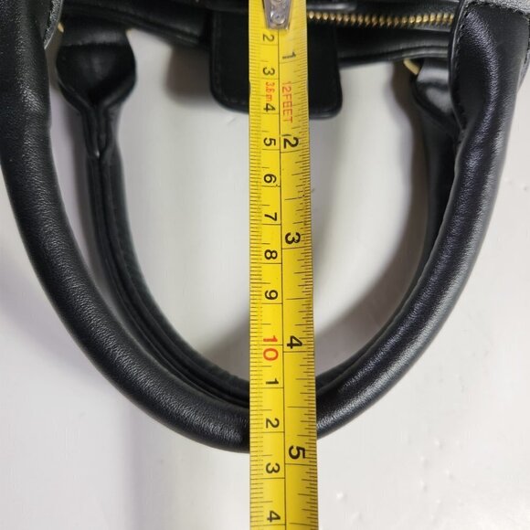 BCBG Purse Shoulder Bag Black with Golden Colour Hardware Polyvinyl Larg… - Picture 11 of 16